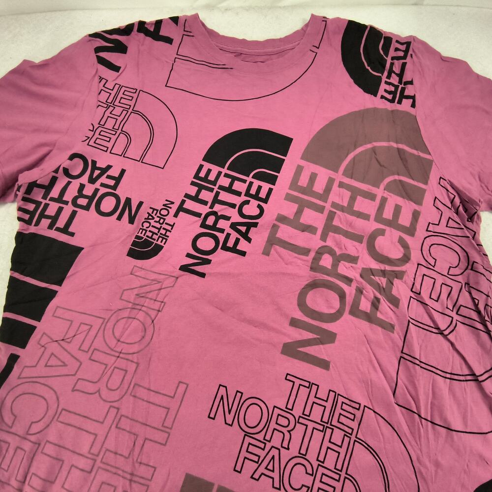 The North Face Casual Crew Neck Graphic T-Shirt Mens Size Extra Large XL Pink
